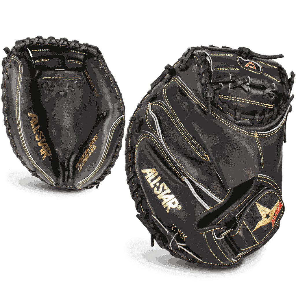 All Star 33.5" Pro Elite CM3000SBK Catcher's Mitt, Black